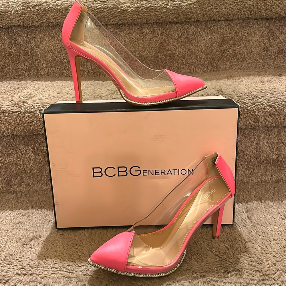 BCBGeneration Bubble Gum Pink Barbie High Heels Size 5.5 new with box!